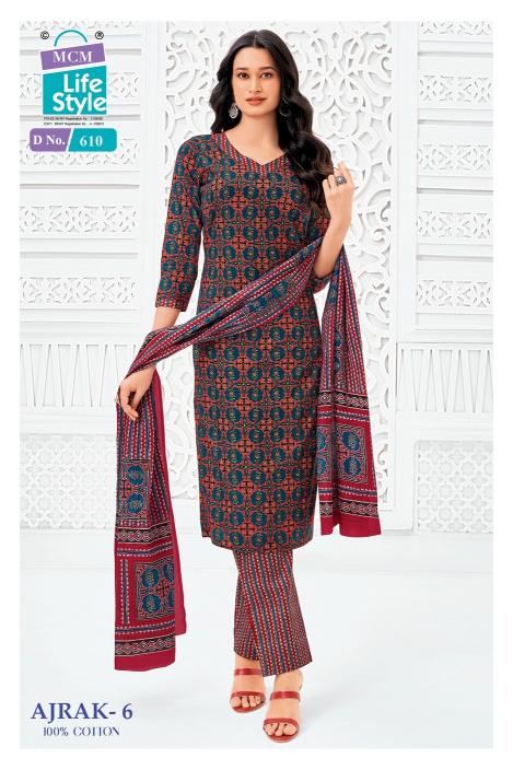 MCM ajrak vol-6 cotton kurtis wholesale